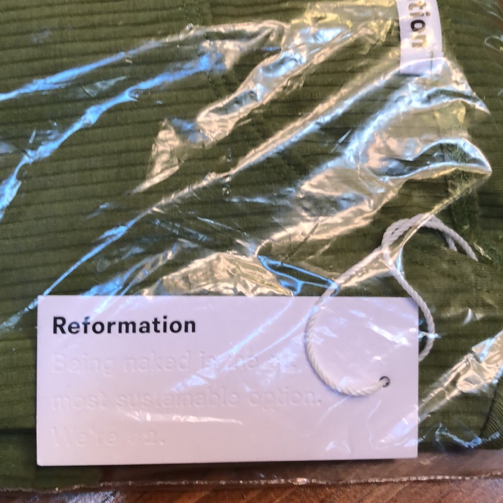 Reformation Kensy Long Sleeve Minidress, Size X-Large - Green 🤩 T5 - Picture 3 of 5